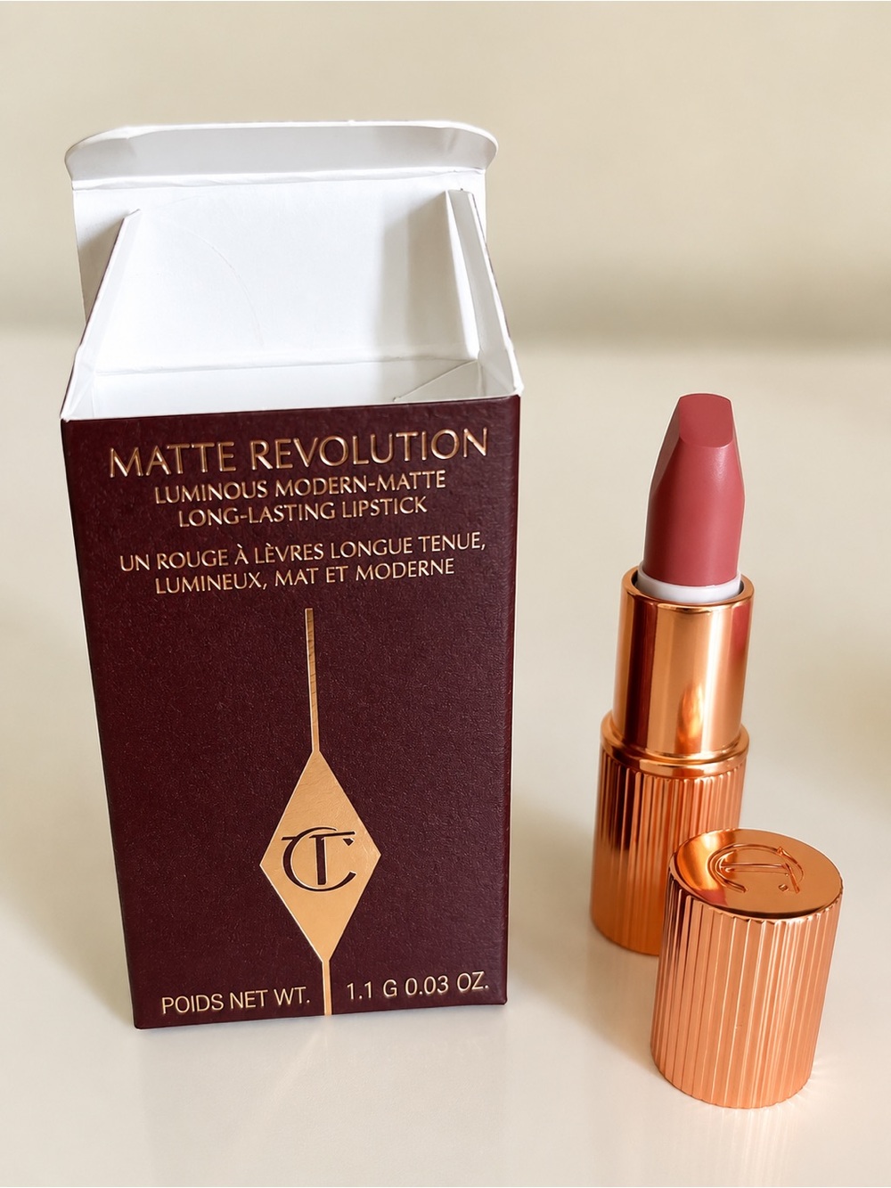 Charlotte Tilbury Matte Revolution mini Lipstick- PILLOW TALK